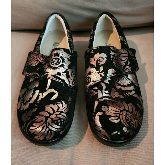 Alegria Lauryn Leather Metallic Floral Comfort Clogs LAU-557 Womens 36 US 6-6.5 - Picture 2 of 9